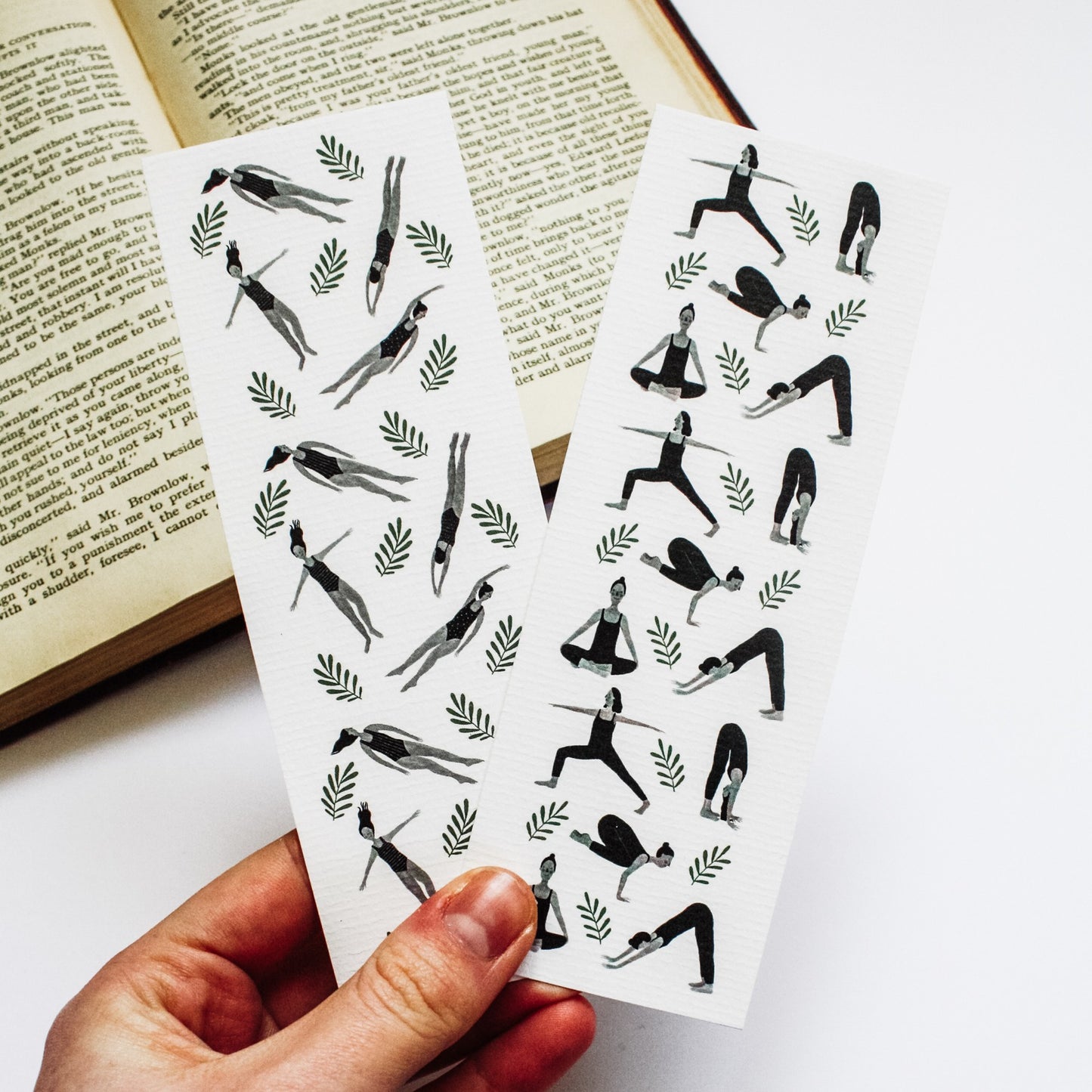 Set of Bookmarks - Wild Swimming & Yoga Design