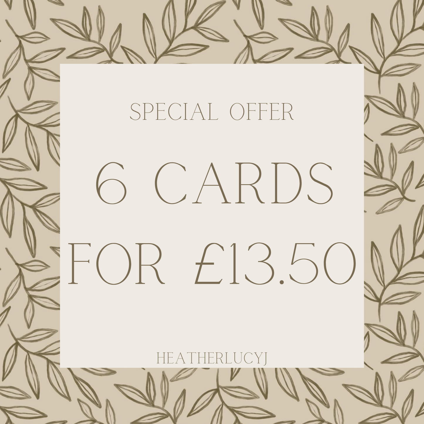 6 Greeting Cards Special Offer
