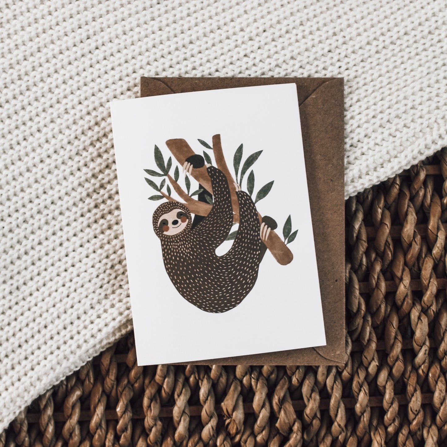Sloth Greeting Card