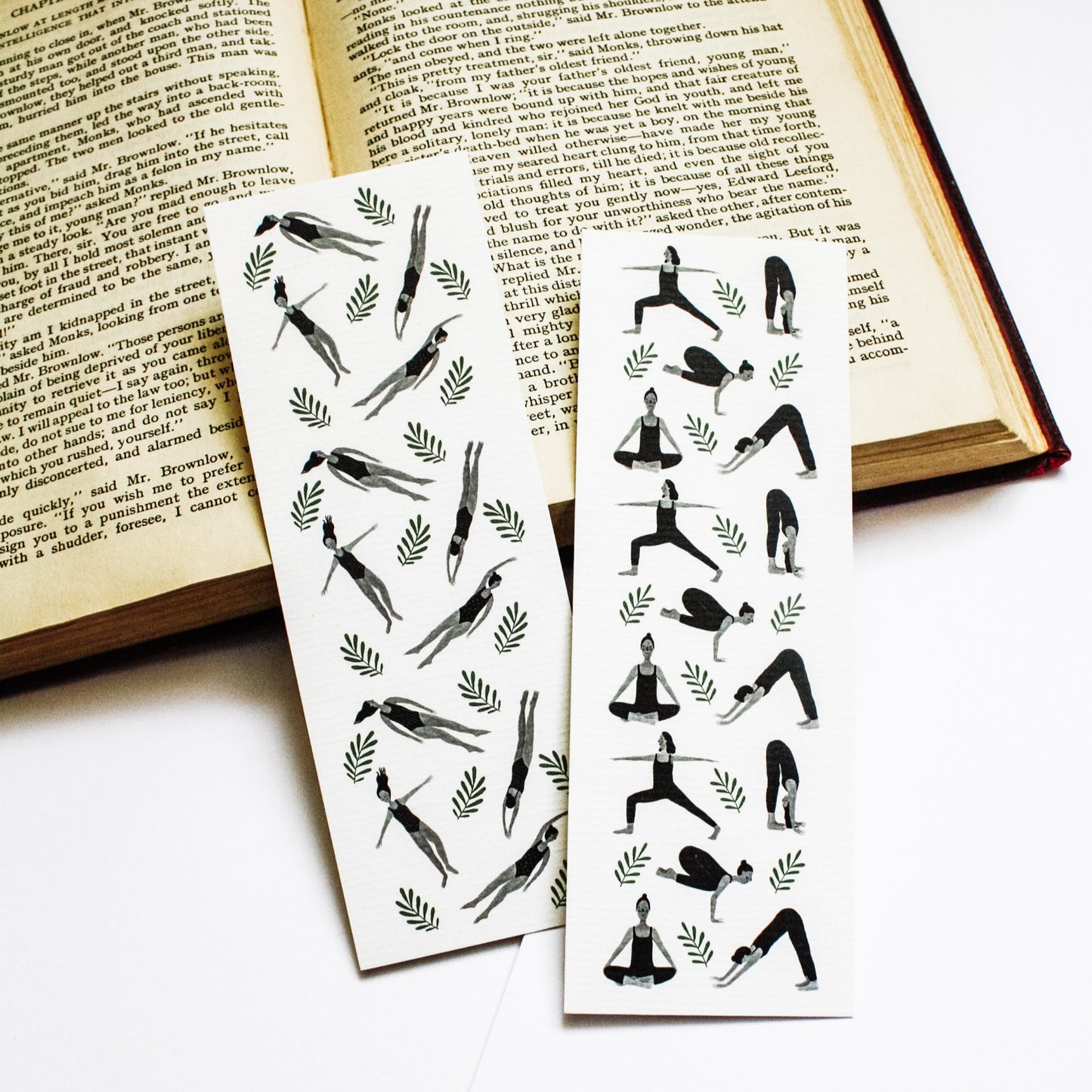 Set of Bookmarks - Wild Swimming & Yoga Design