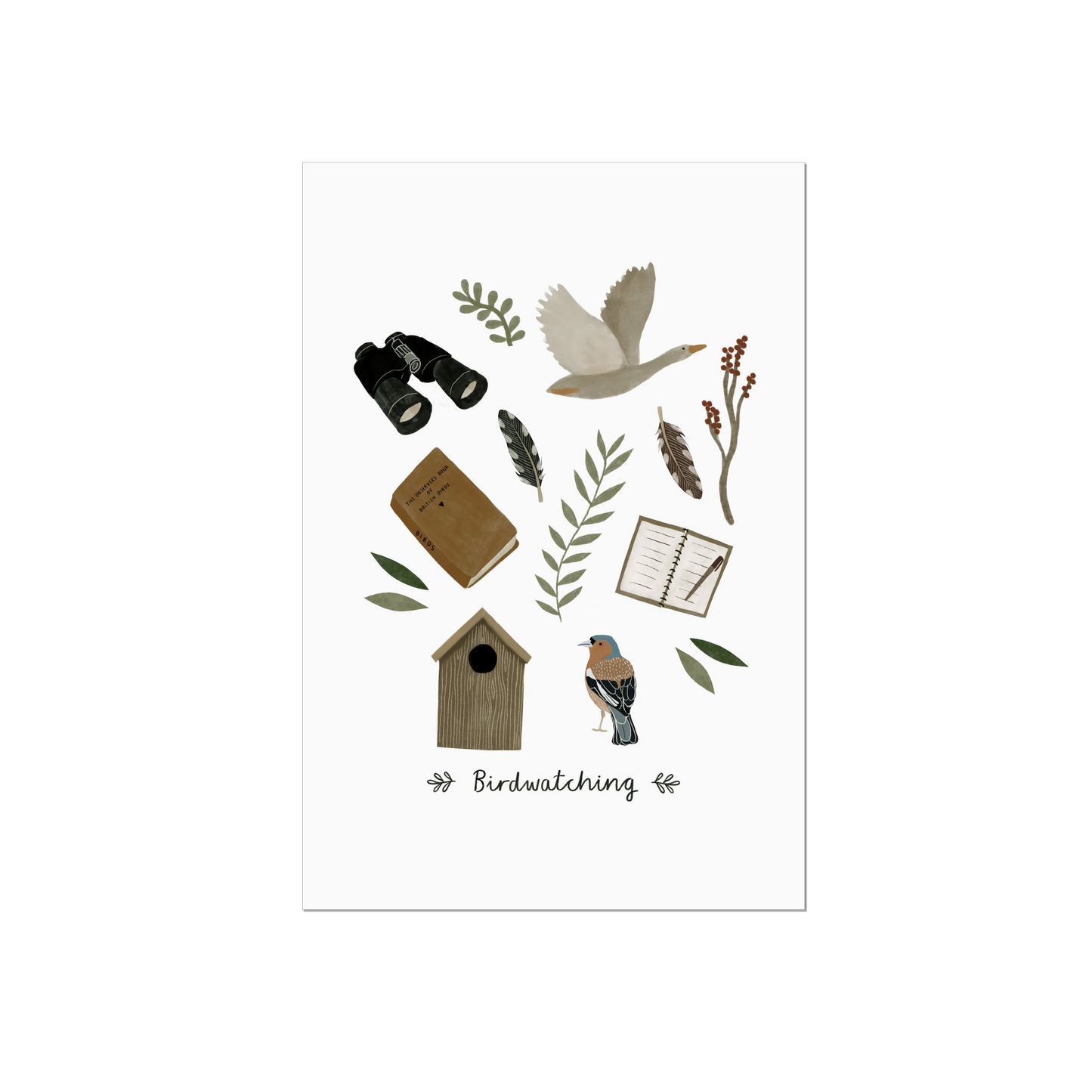 Birdwatching Essentials Art Print