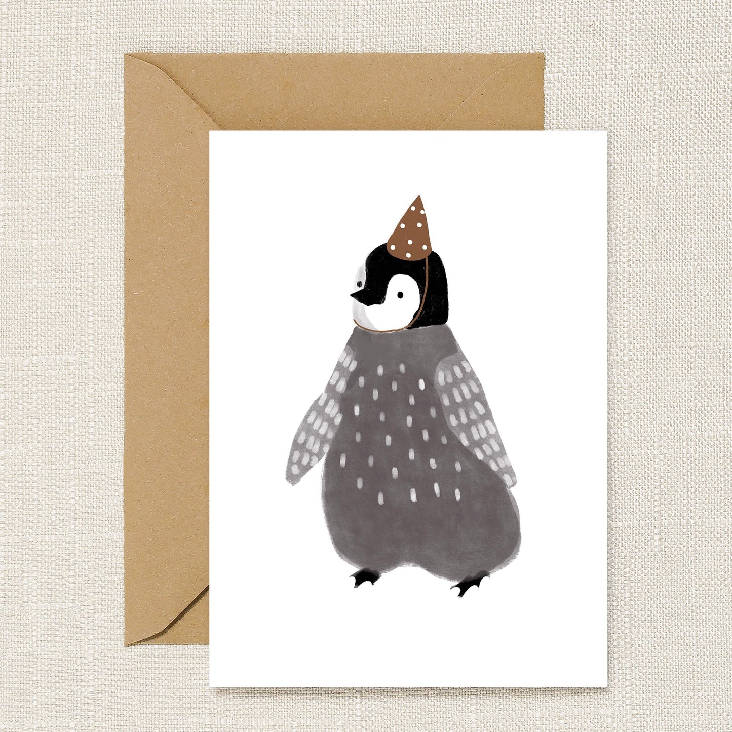 Penguin in Party Hat Card