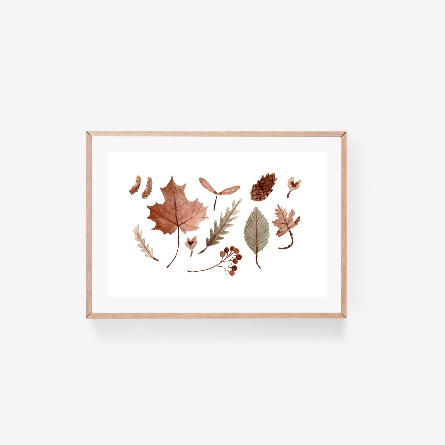 Autumn Nature Watercolour Art Print