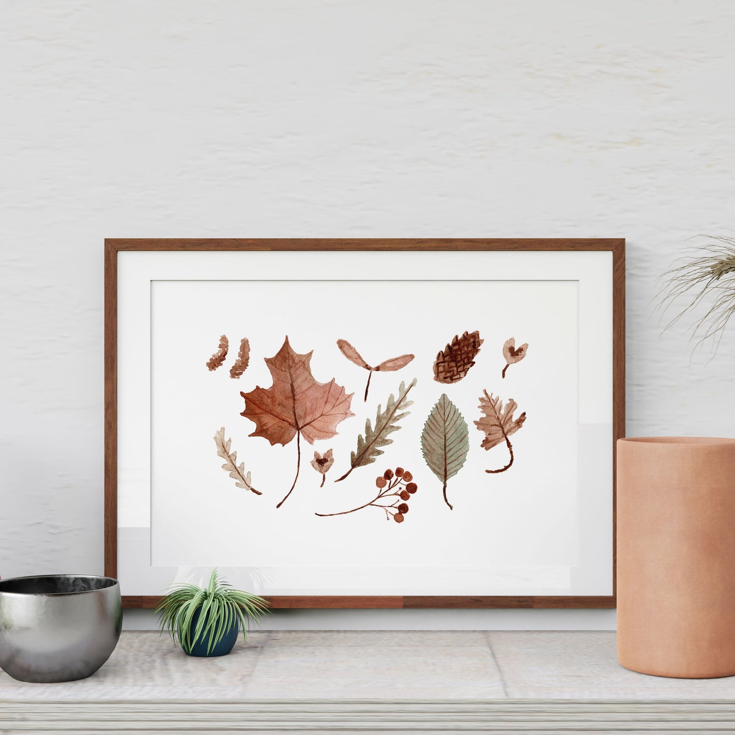 Autumn Nature Watercolour Art Print