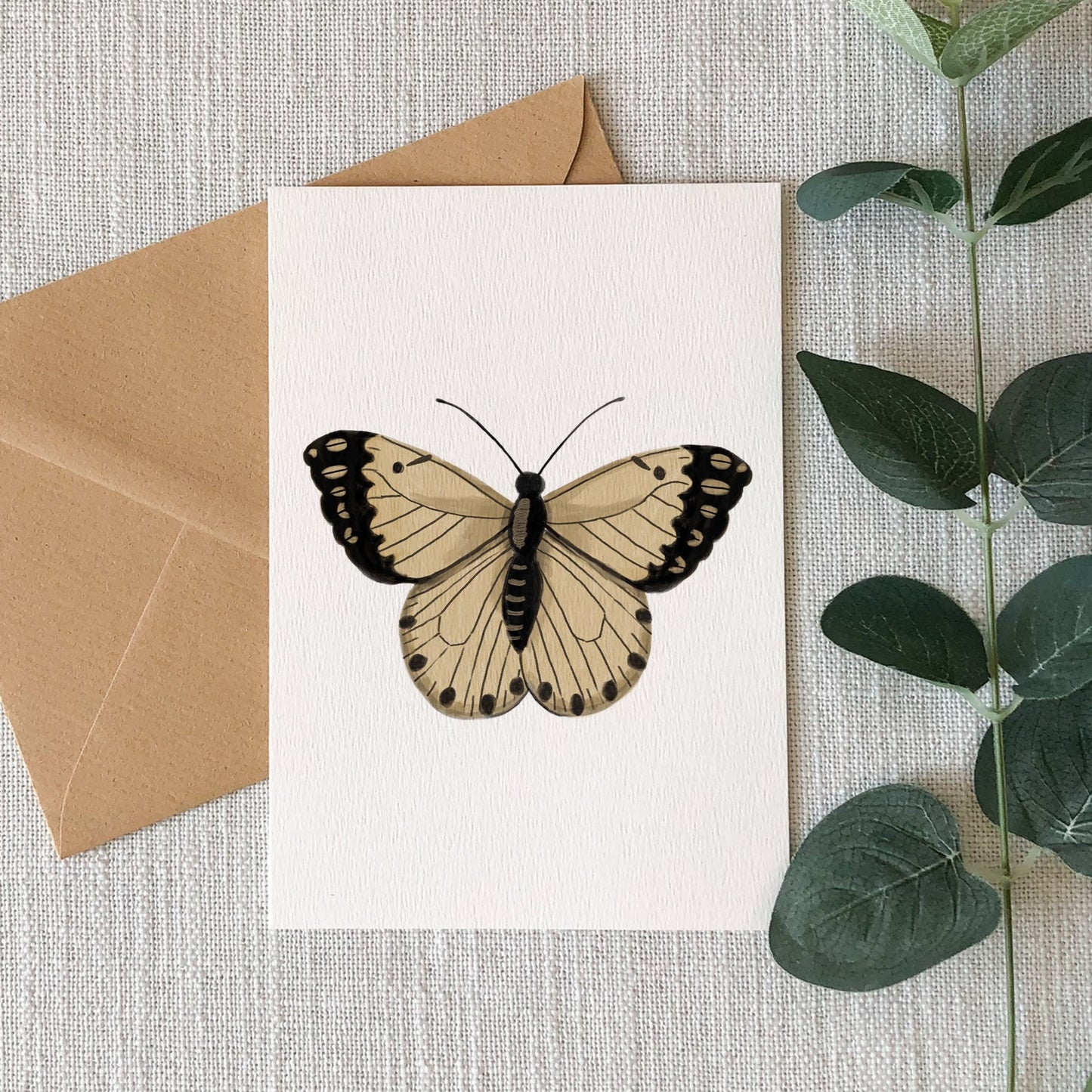 Light Brown Butterfly Card