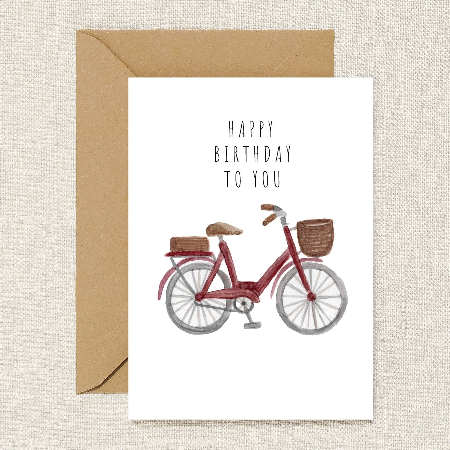 Red Bicycle Birthday Card