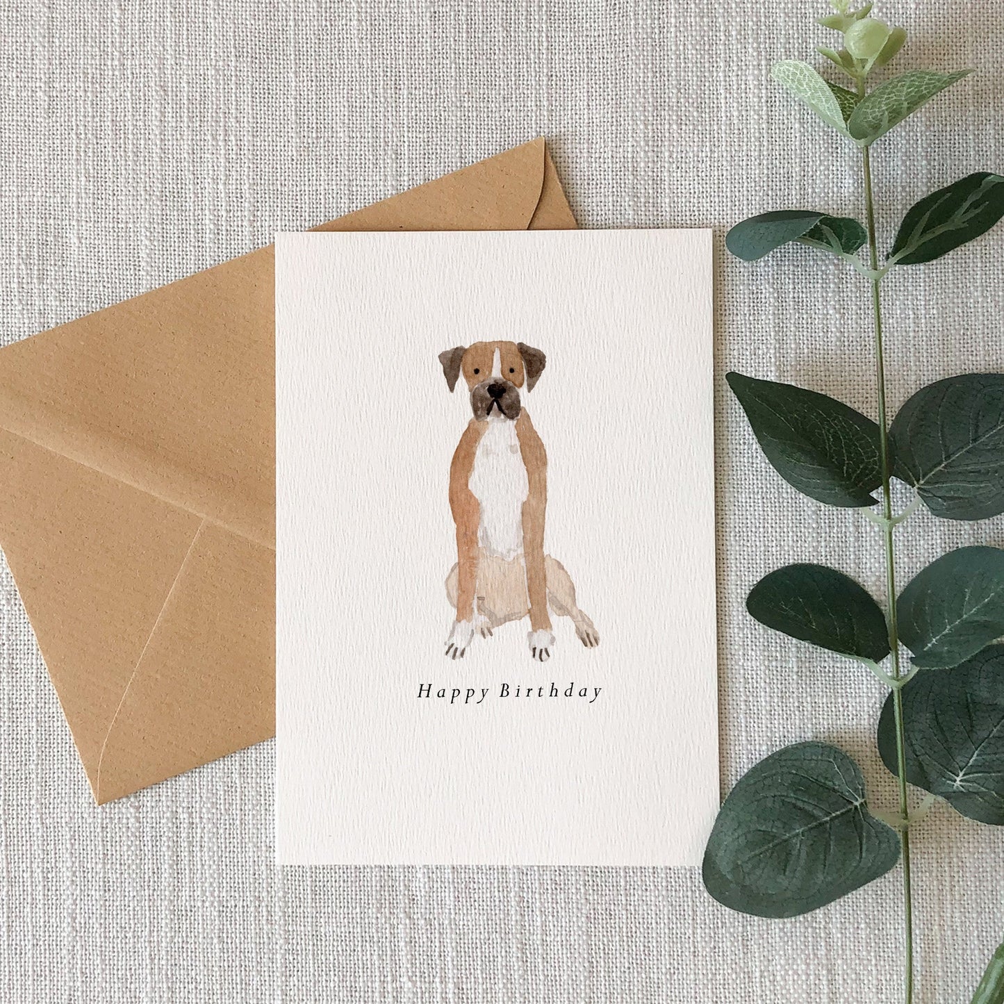 Boxer Birthday Card