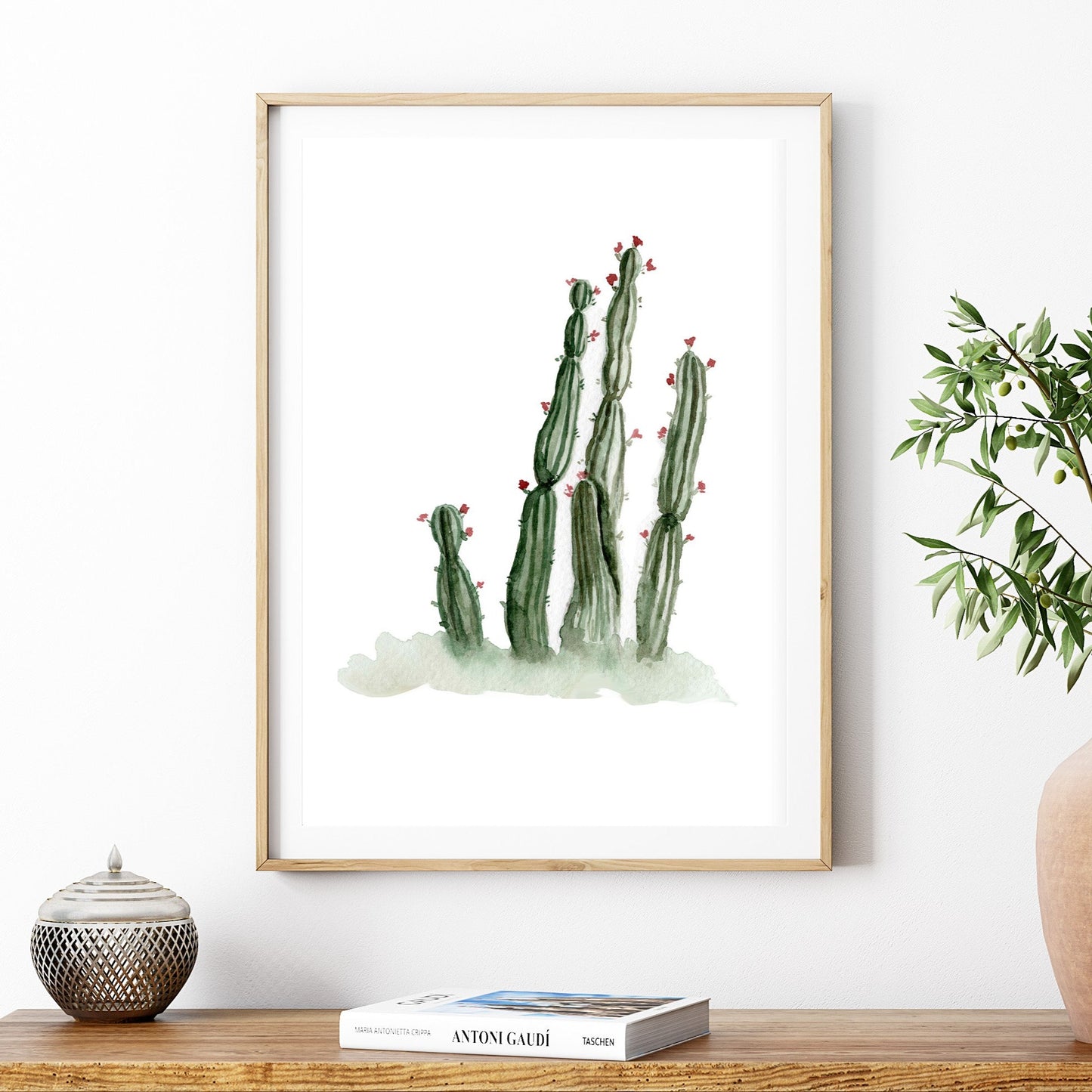 Cactus Patch Watercolour Art Print