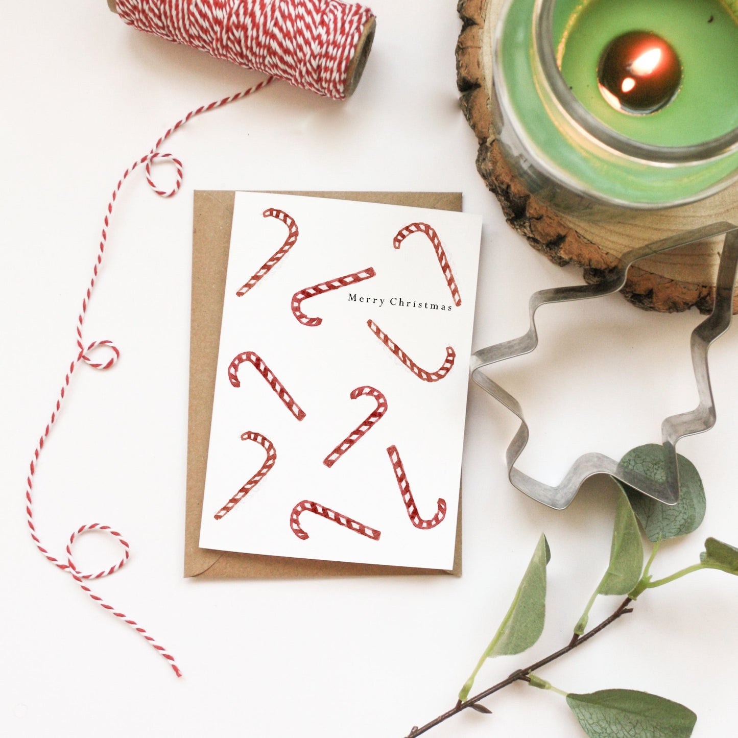 Candy Cane Christmas Card