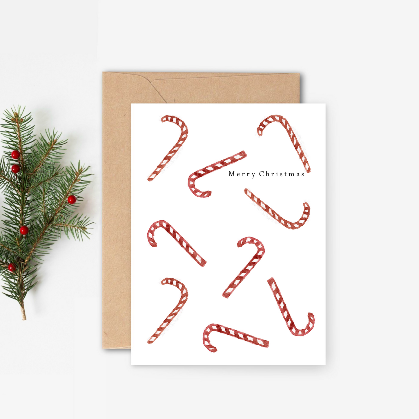 Candy Cane Christmas Card