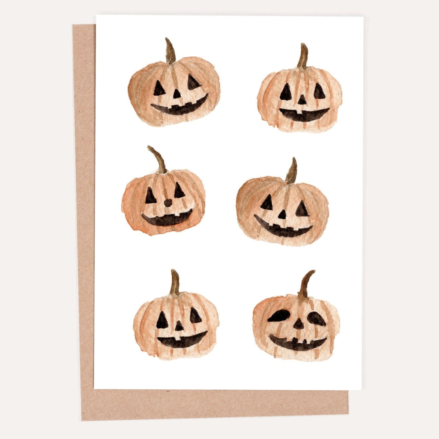 Carved Pumpkins Greeting Card