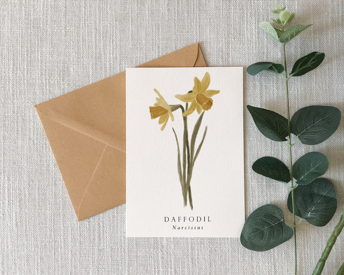 Daffodil Botanical Greeting Card