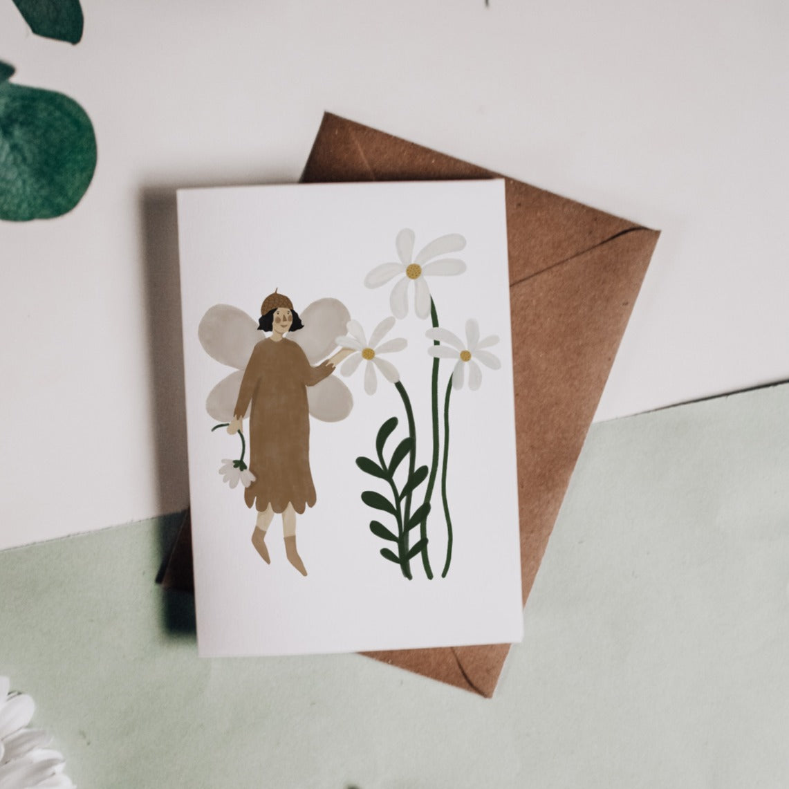 Daisy Fairy Illustrated Greeting Card