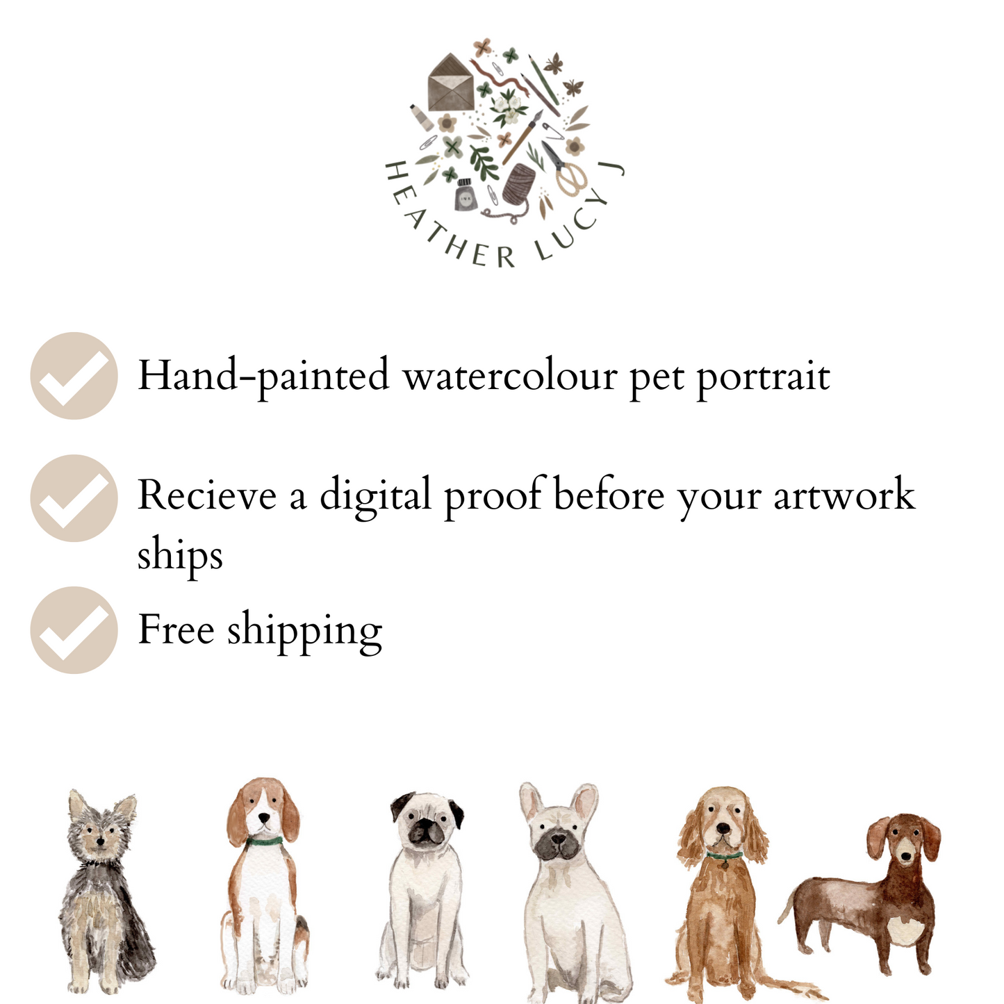 Watercolour Mini Pet Portrait