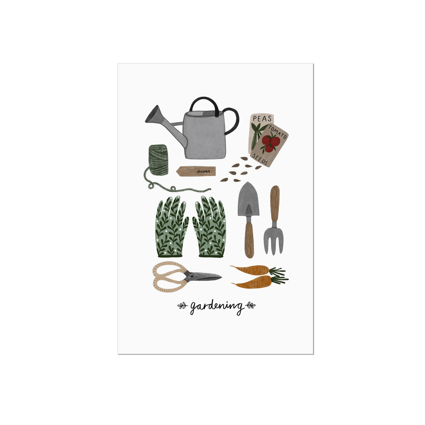 Gardening Essentials Art Print