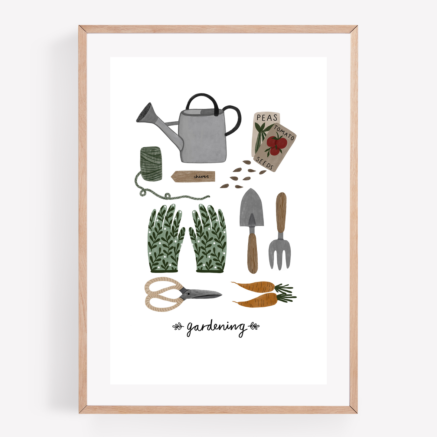 Gardening Essentials Art Print