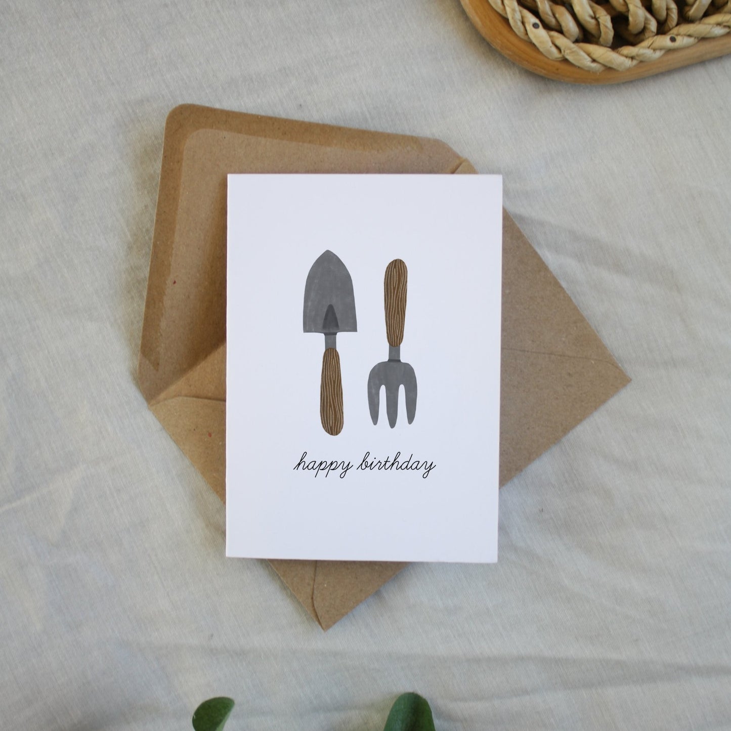 Happy Birthday Gardening Tools Card