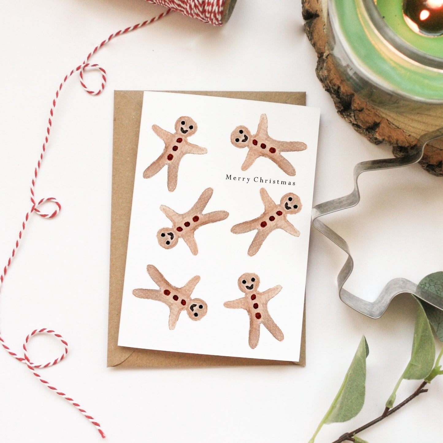Gingerbread Men Christmas Card