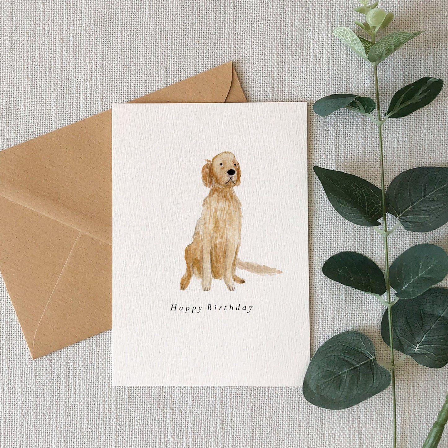 Golden Retriever Birthday Card