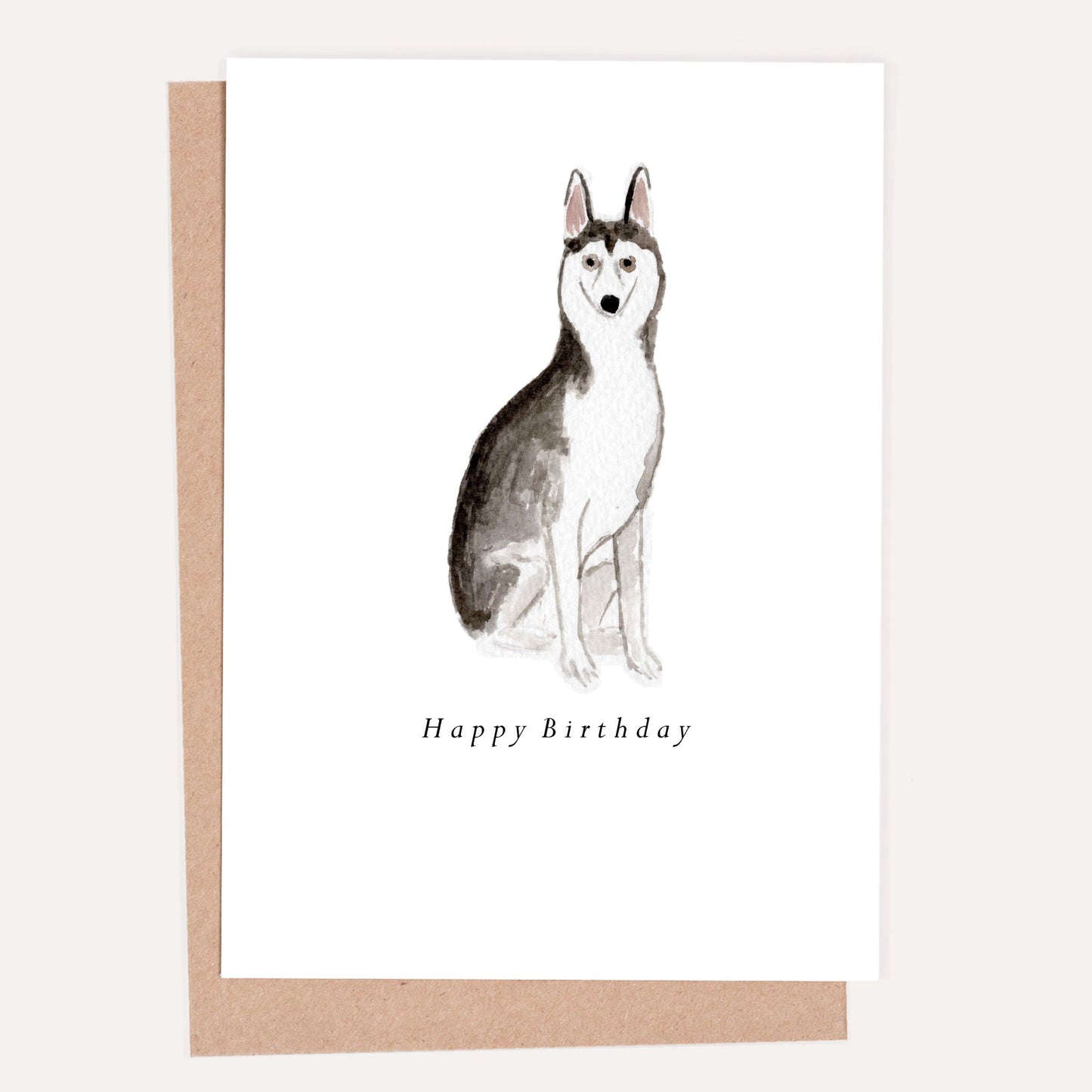 Siberian Husky Birthday Card