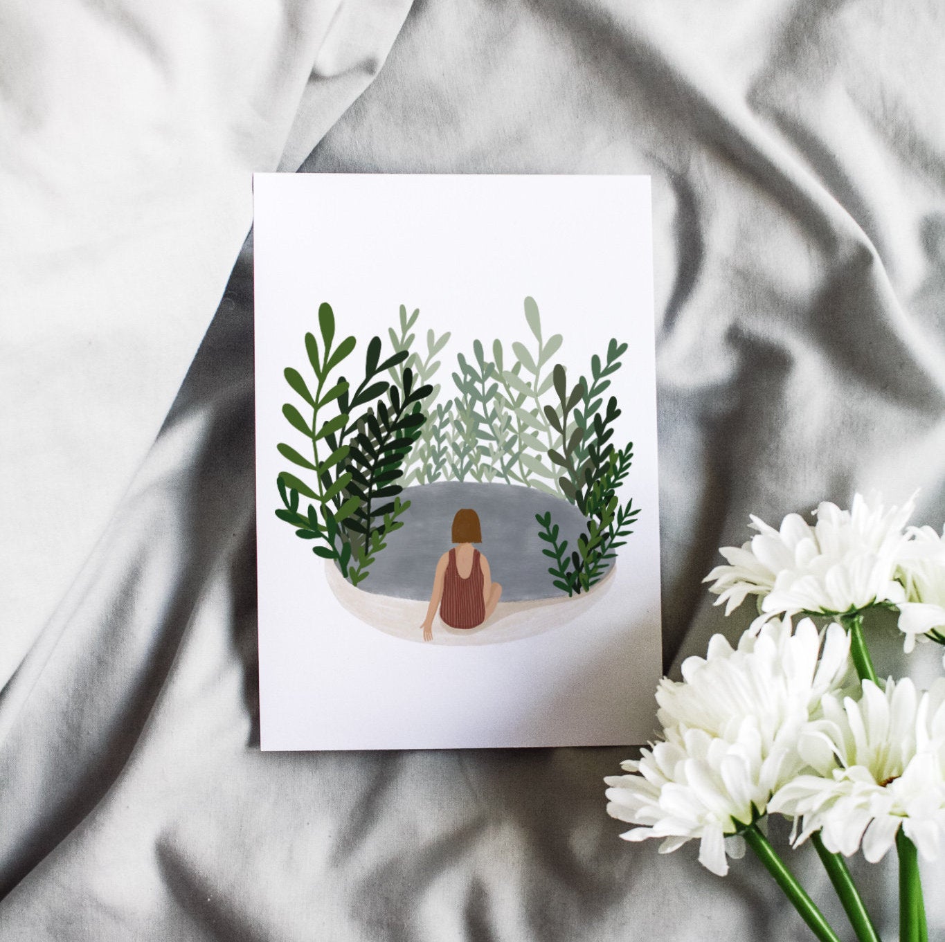 Wild Swimming Pond Art Print