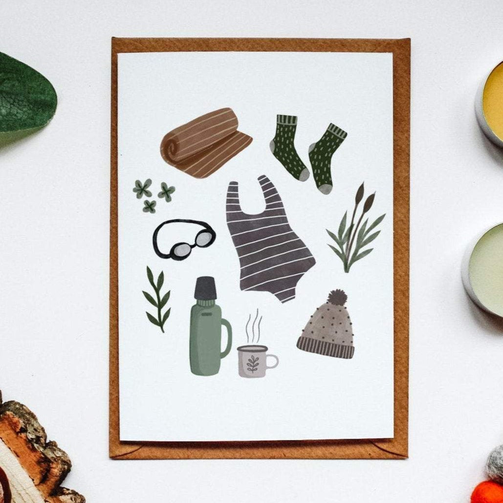 Wild Swimming Essentials Greeting Card