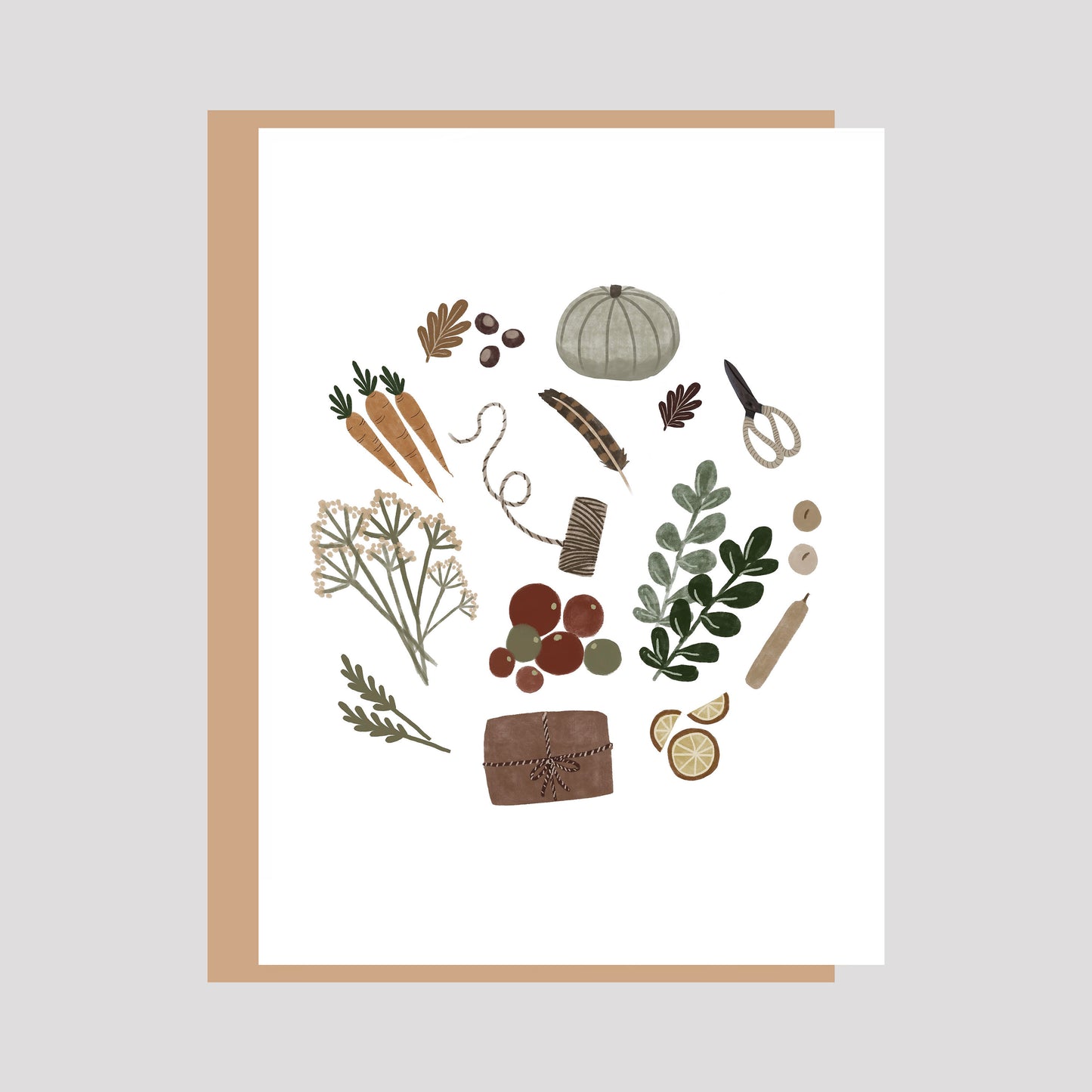 Winter Goods Illustrated Greeting Card