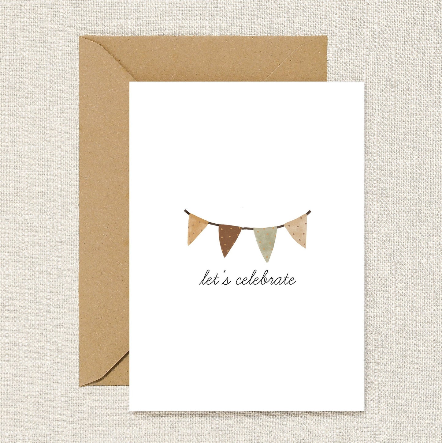 Let's Celebrate Bunting Greeting Card