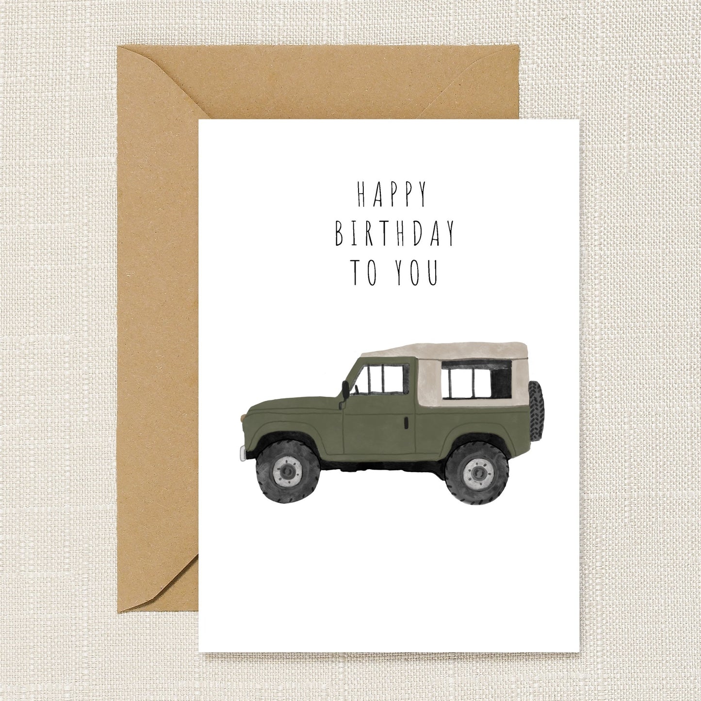 Green 4x4 Birthday Card