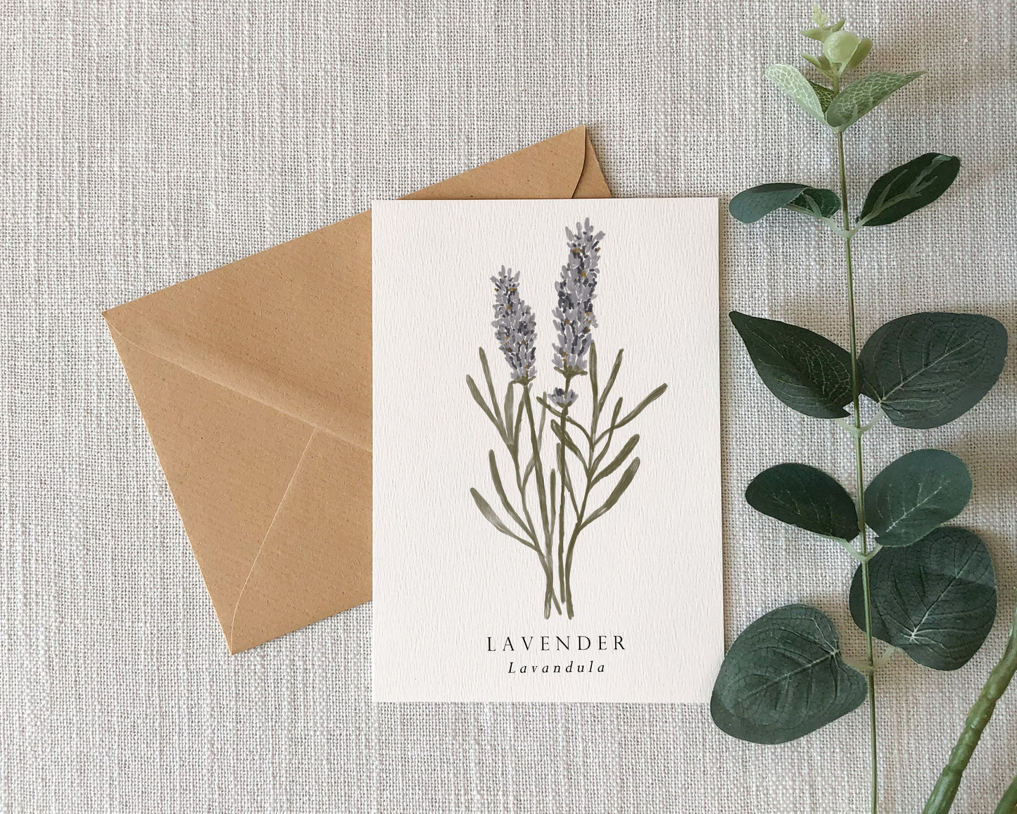 Lavender Botanical Greeting Card