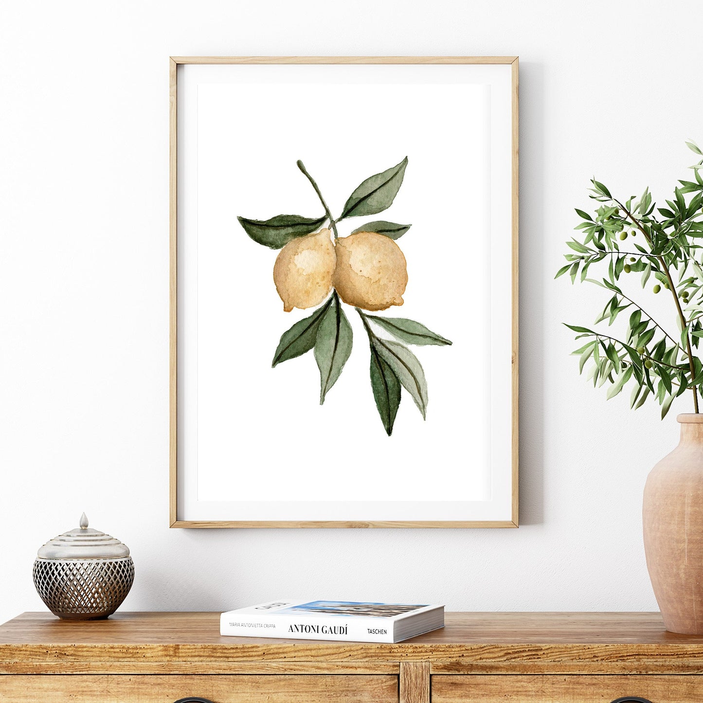 Lemon Watercolour Art Print