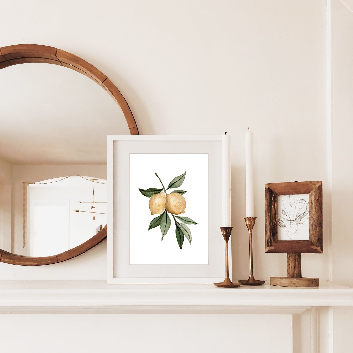Lemon Watercolour Art Print