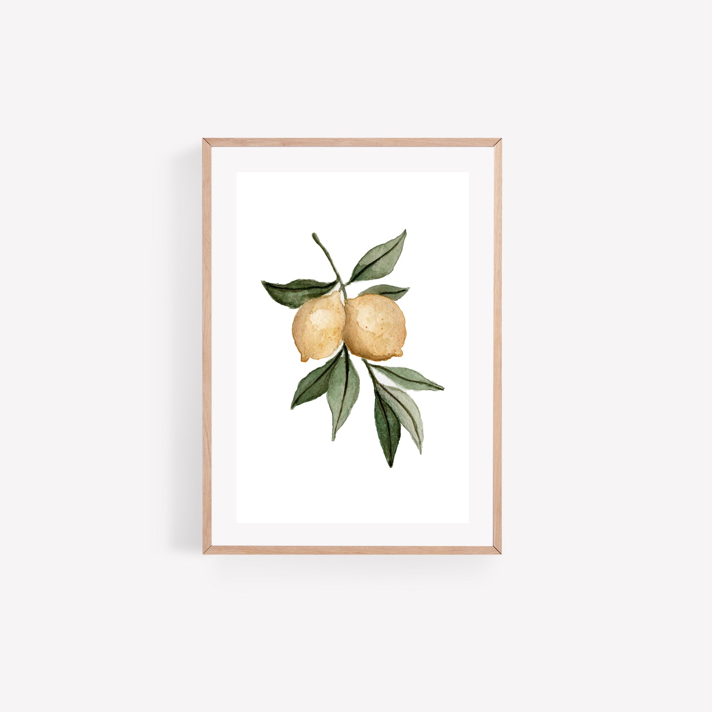Lemon Watercolour Art Print