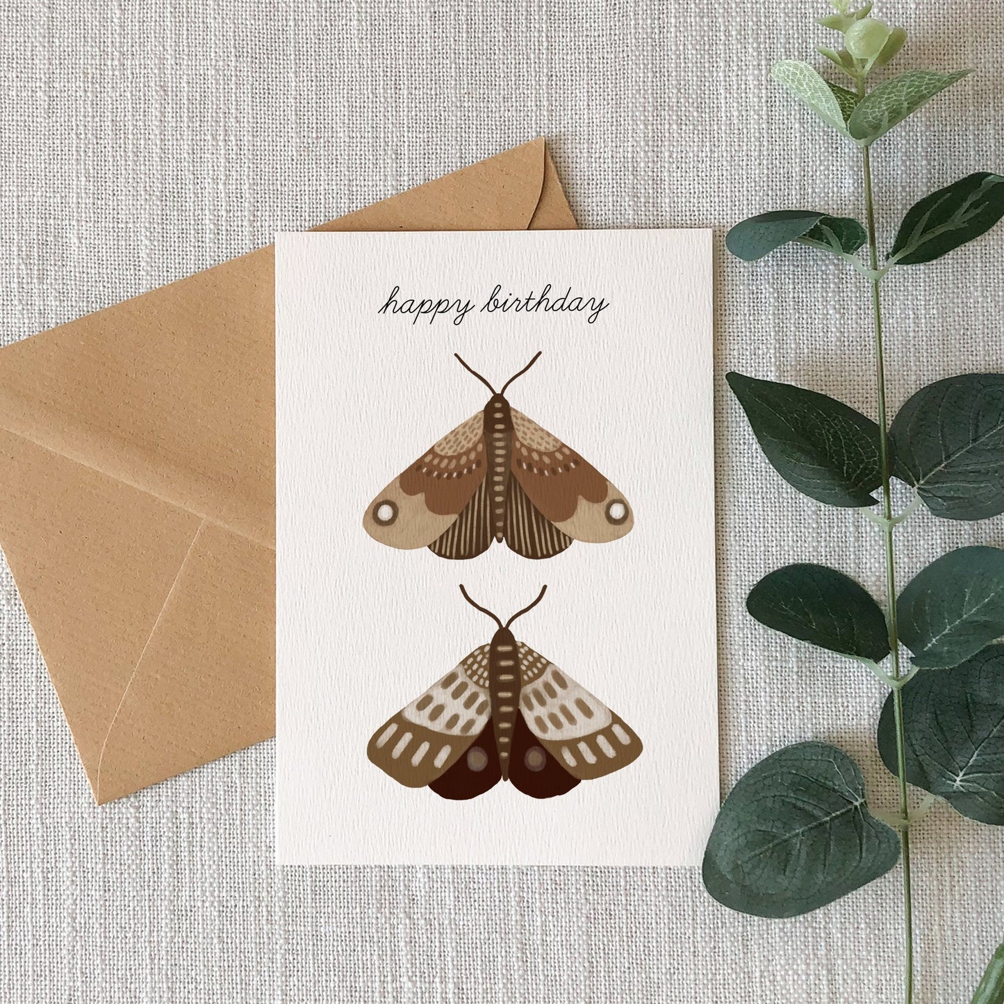 Happy Birthday Moth Card