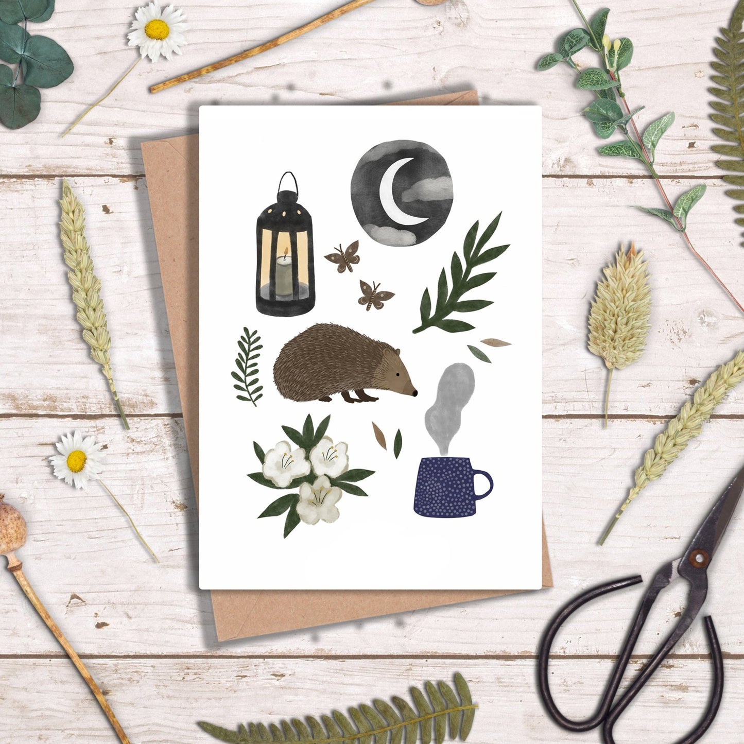 Night in the Garden Greeting Card