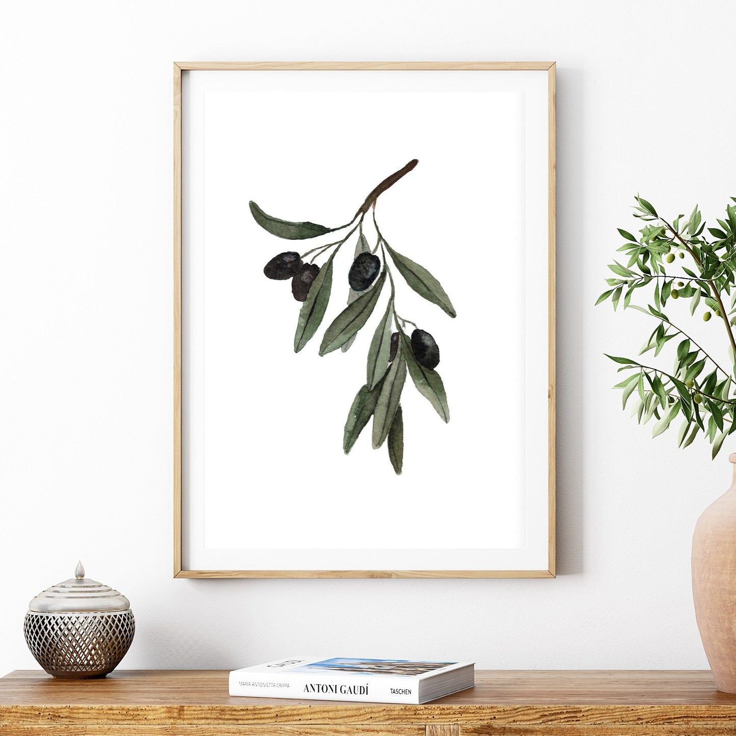 Olive Branch Watercolour Art Print