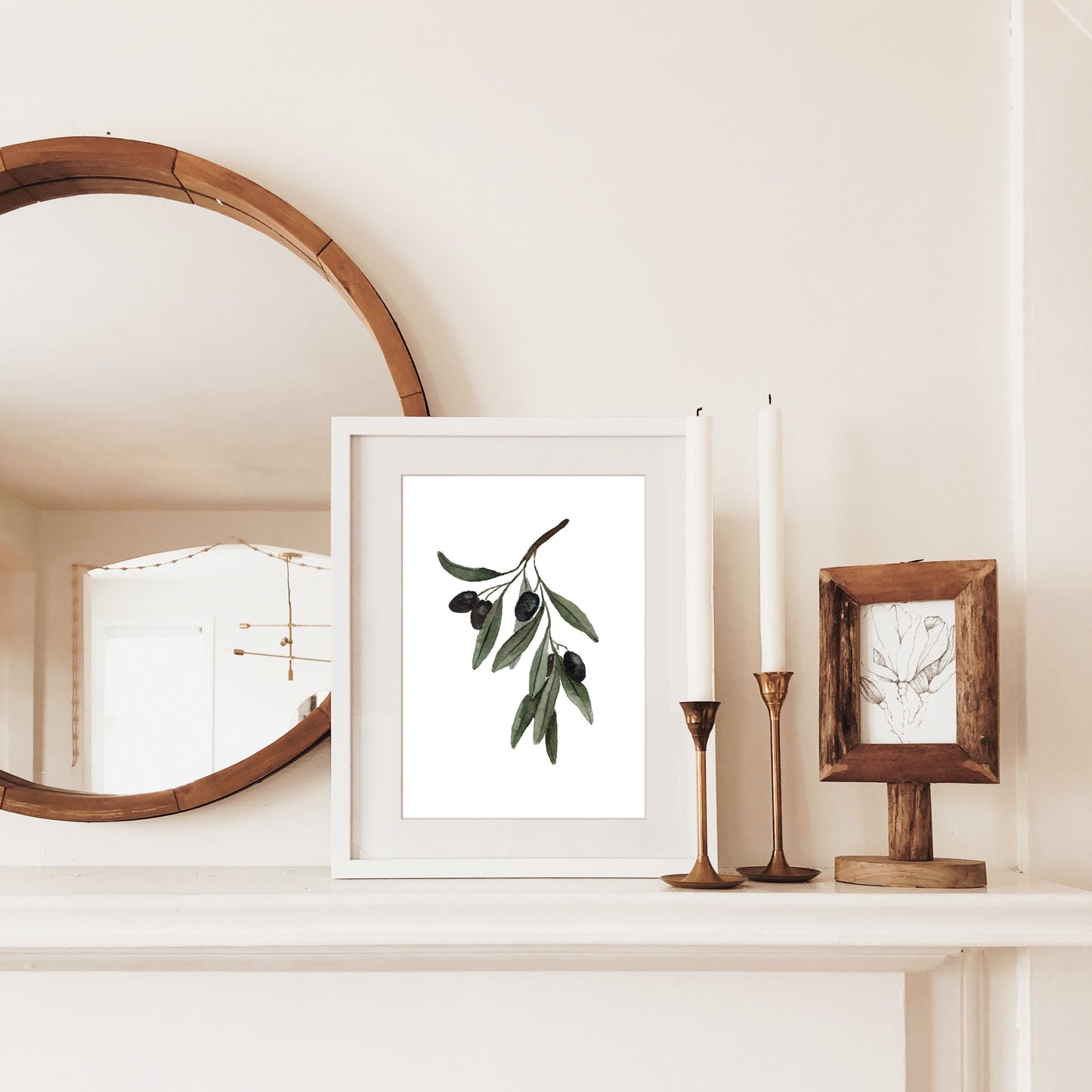 Olive Branch Watercolour Art Print