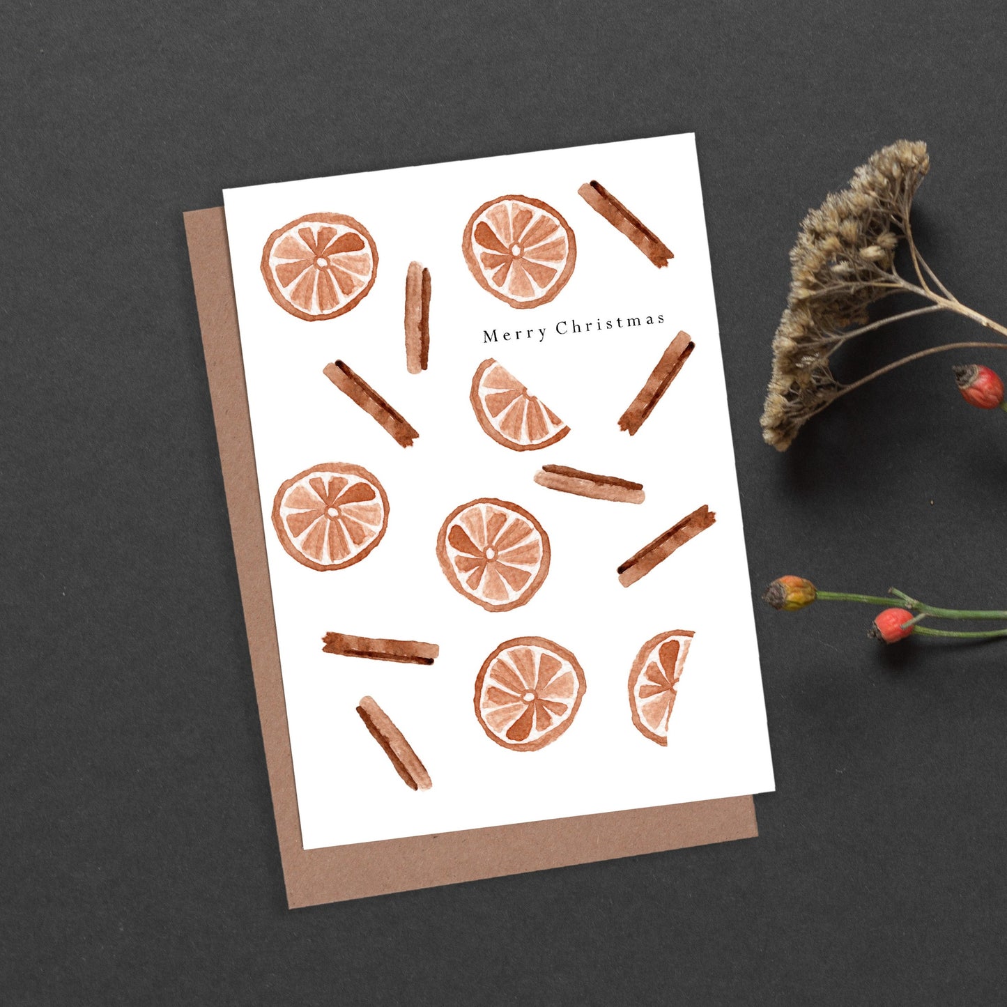 Cinnamon and Orange Christmas Card