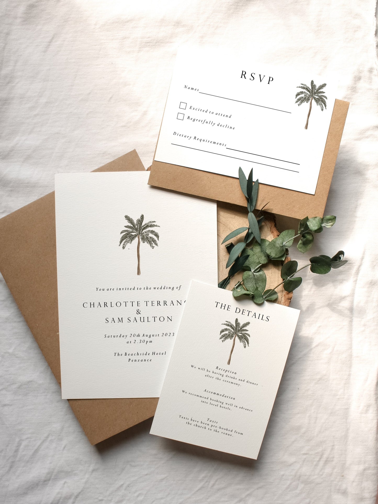 Palm Tree Invitation Suite