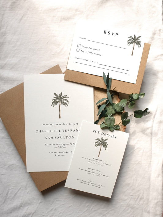 Palm Tree Invitation Suite