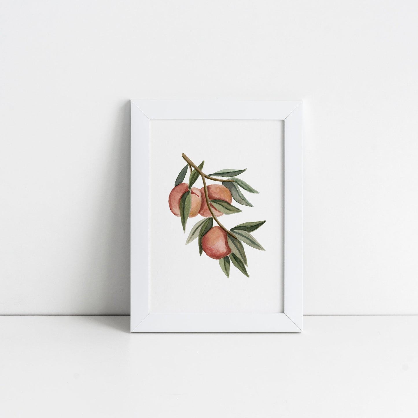 Watercolour Peaches Art Print