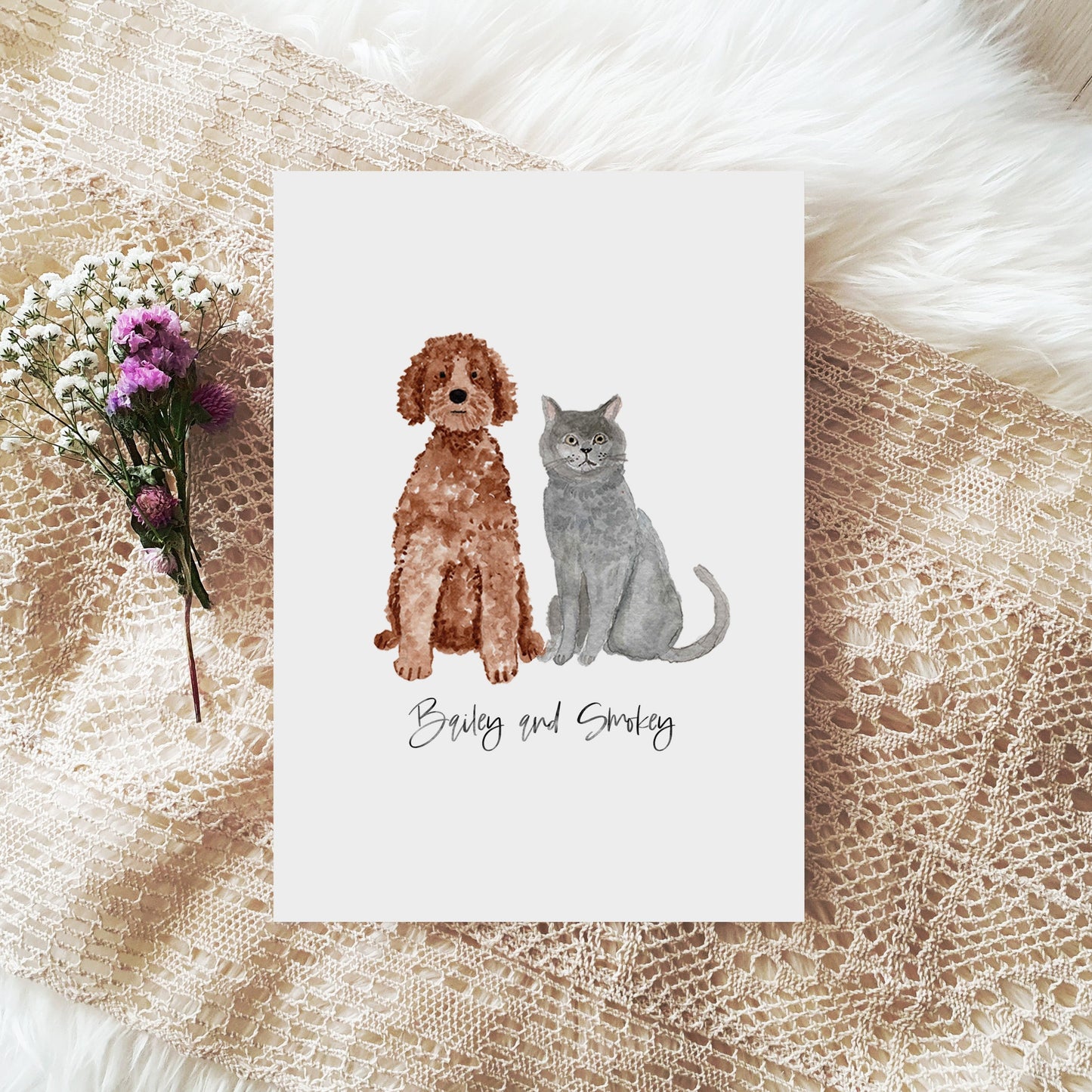 Watercolour Mini Pet Portrait