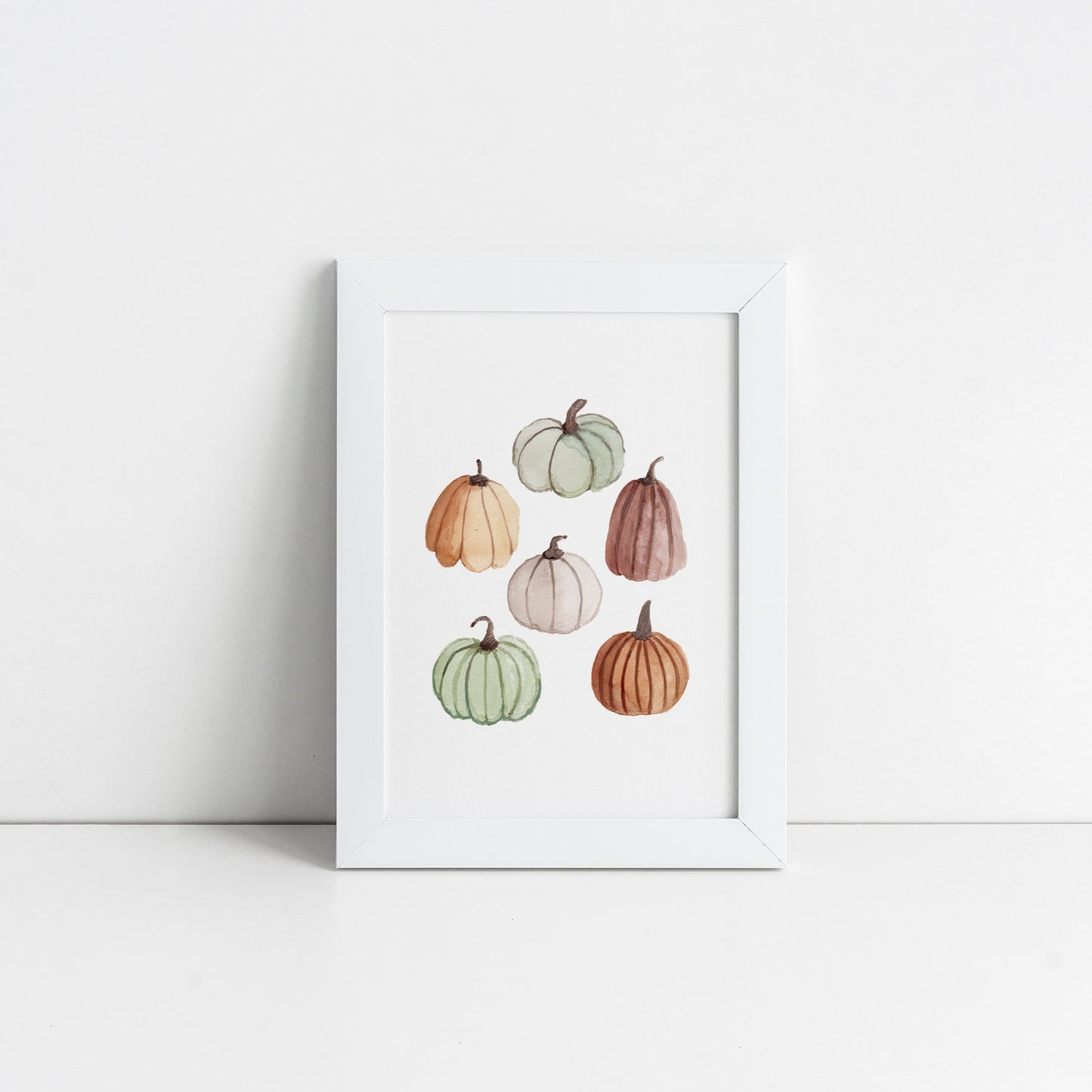 Watercolour Pumpkins Art Print