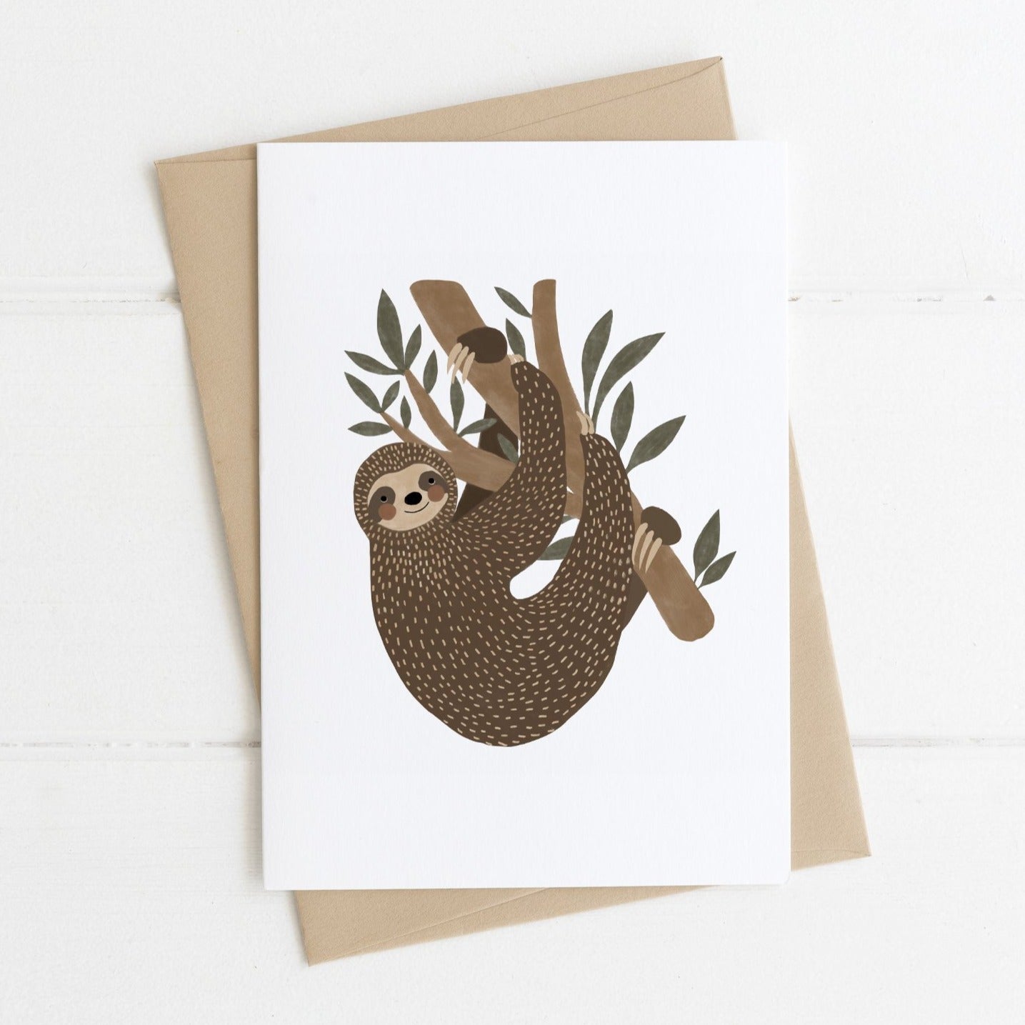 Sloth Greeting Card