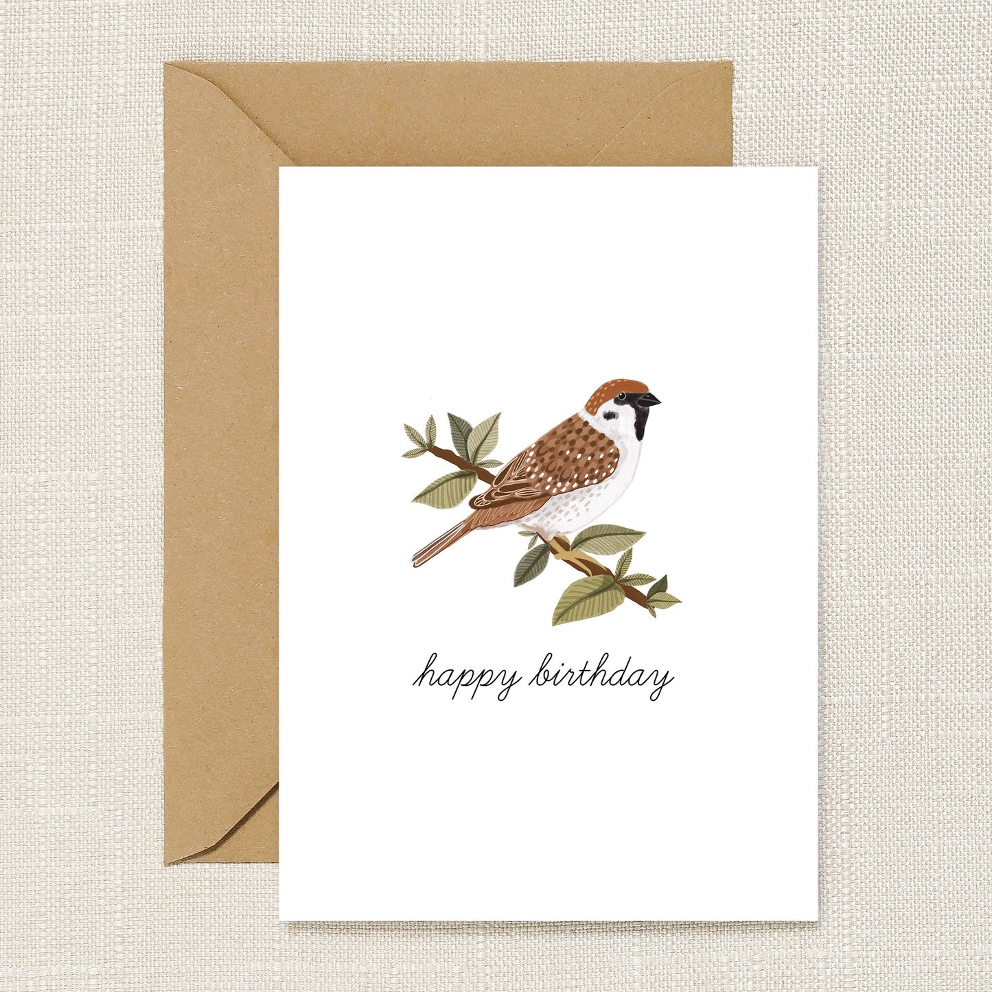 Sparrow Birthday Card