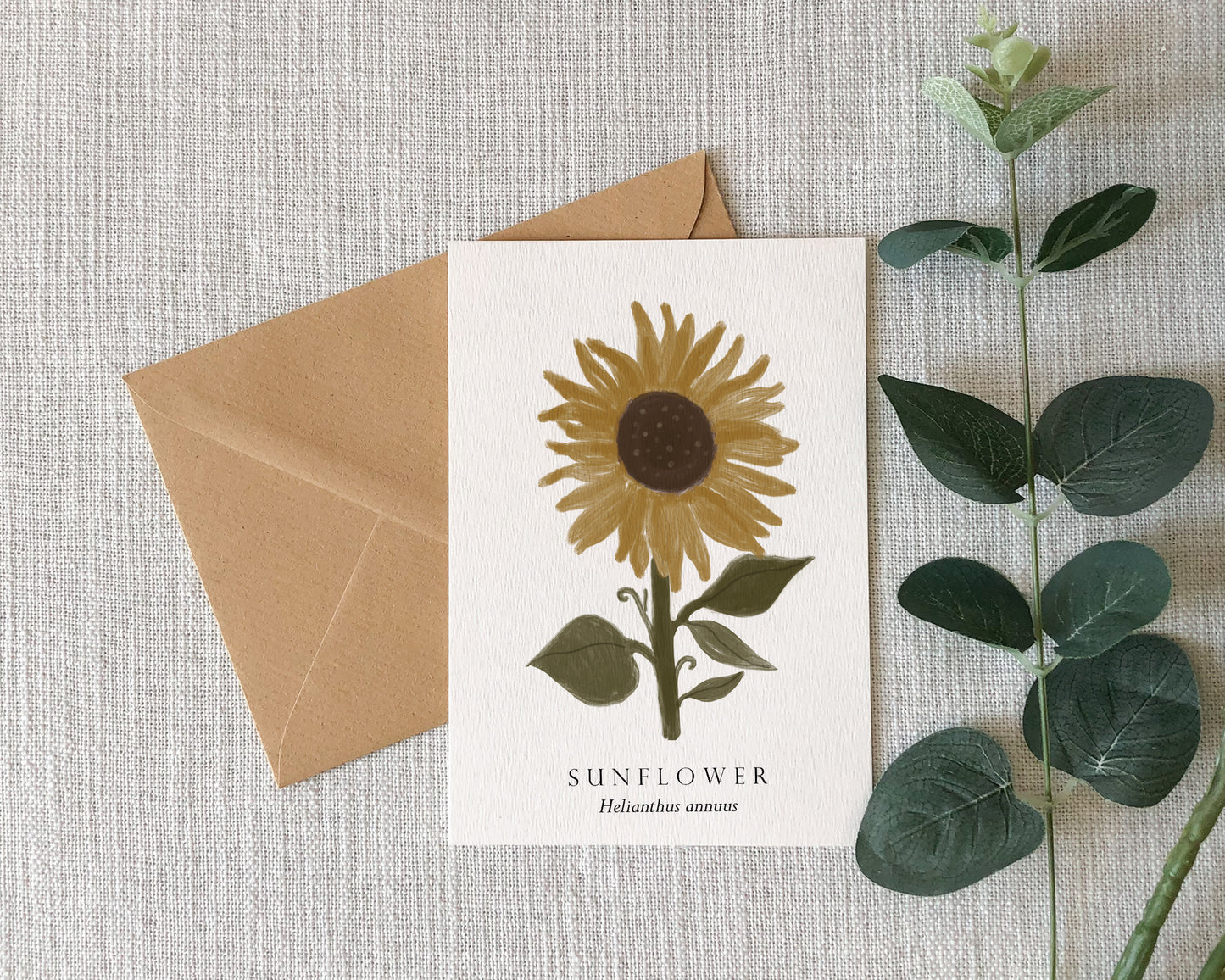 Sunflower Botanical Greeting Card