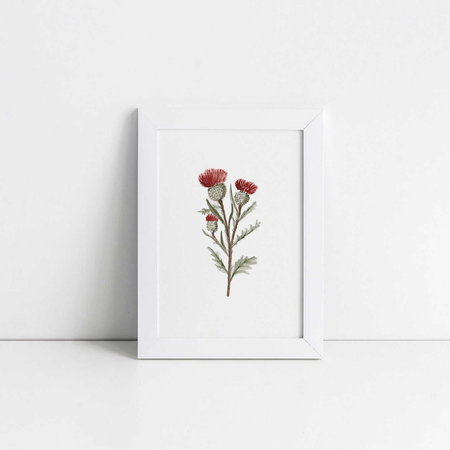 Watercolour Thistles Art Print
