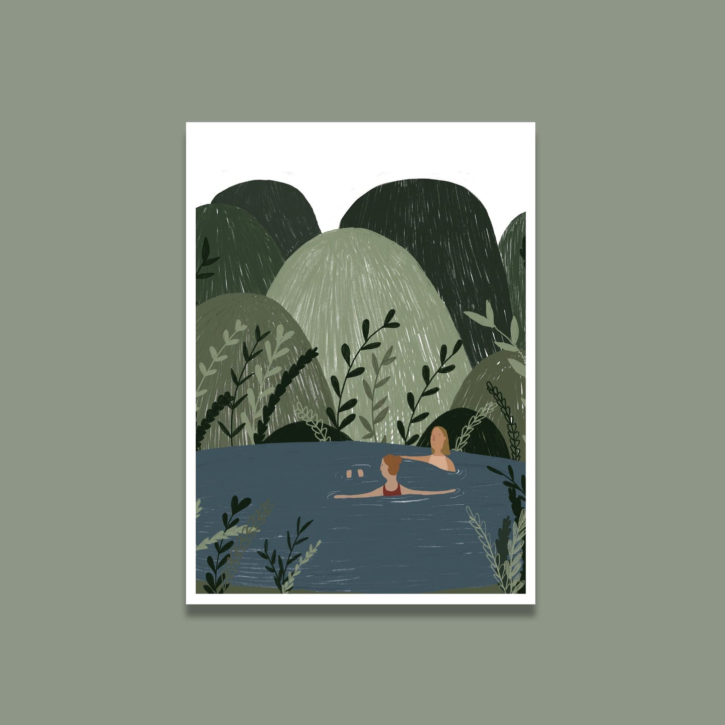 Wild Swimming Art Print
