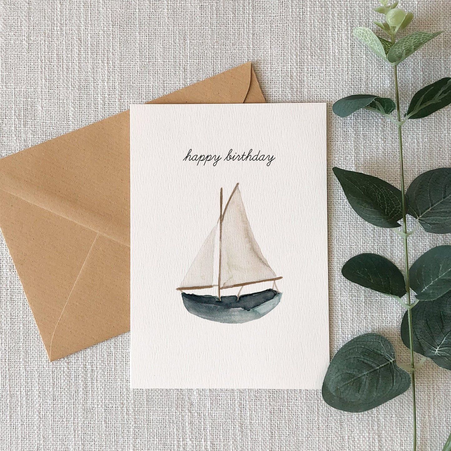 Sailing Boat Birthday Card