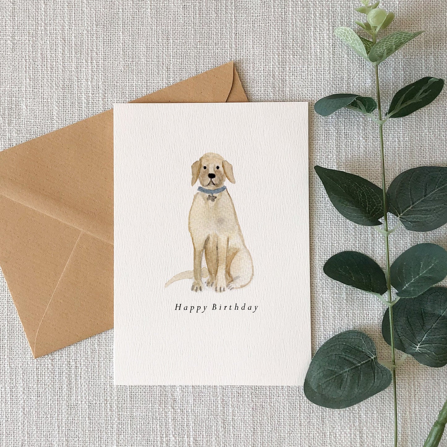 Yellow Labrador Birthday Card